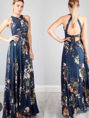 jessica wright blue lace dress Jaase Melody Raya Maxi Dress main image 1